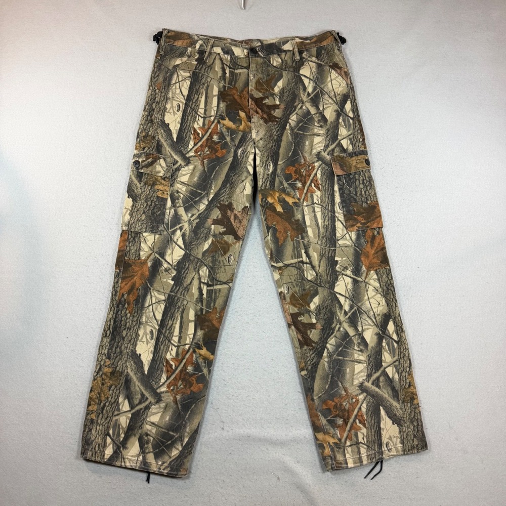 VTG Liberty Cargo Pants Mens Large Regular Realtree Hardwoods Camo WSP444HW EUC